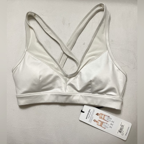 NWT Alo Yoga Entice Padded Bra Pearl Glossy Size S - Picture 2 of 8